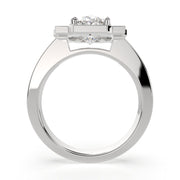 Amalia Oval Cut Halo Pave Engagement Ring Setting - Nivetta